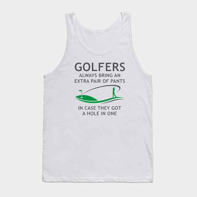 Golfers Extra Pants Tank Top by LuckyFoxDesigns